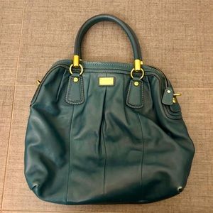 Coach Bag (gold hardware with blue/green leather).